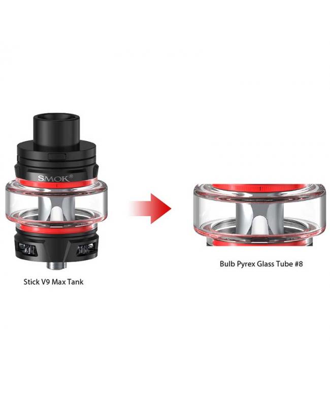 Smok #8 Bulb Replacement Glass Tube For Stick V9 Max Tank