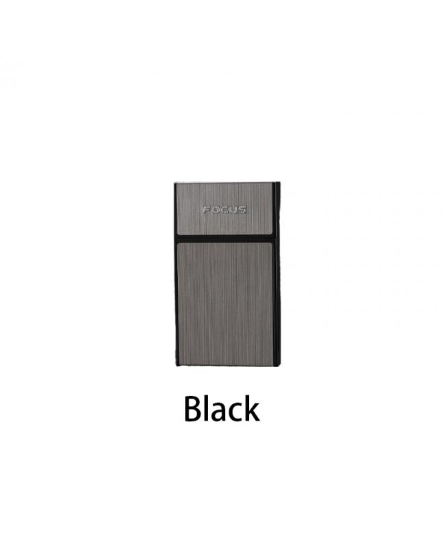 Aluminum Fine Cigarette Case Black