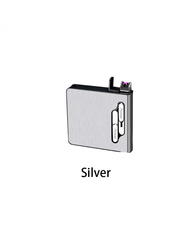 Double Arc Cigarette Case Silver