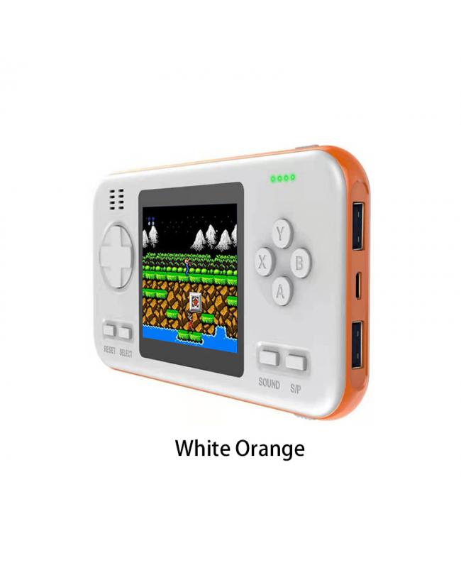 E-Cigarette 8000mAh Power Bank Game Console 2 in 1 Handheld Games Console White Orange