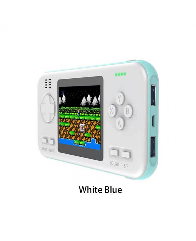 E-Cigarette 8000mAh Power Bank Game Console 2 in 1 Handheld Games Console White Blue