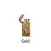 Embossed Double Flame Lighter Gold