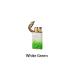 Embossed Double Flame Lighter White Green