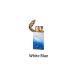 Embossed Double Flame Lighter White Blue