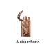 Embossed Double Flame Lighter Antique Brass