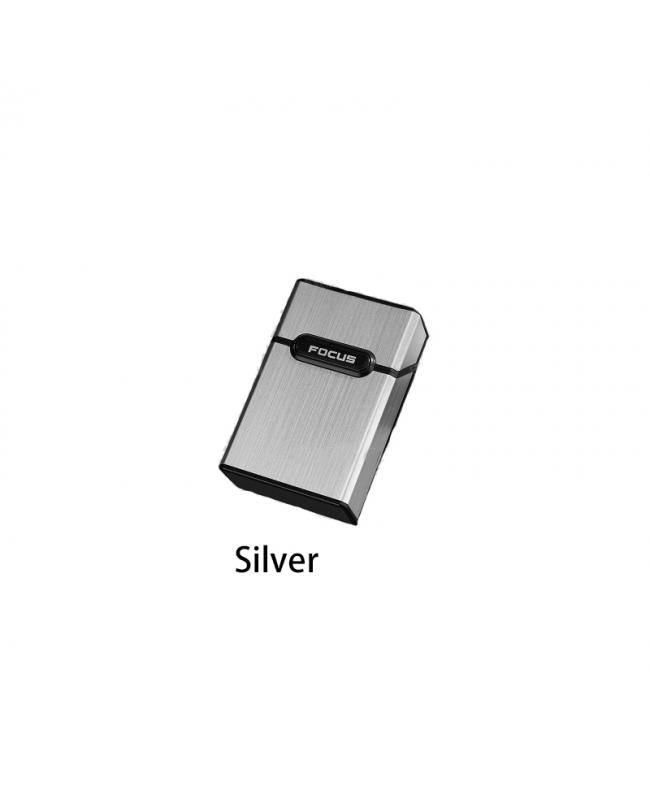 Metal Veneer Cigarette Case Silver