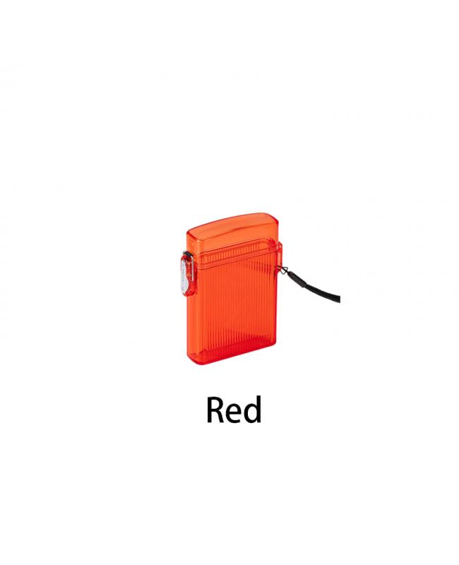 Waterproof Transparent Cigarette Case Red