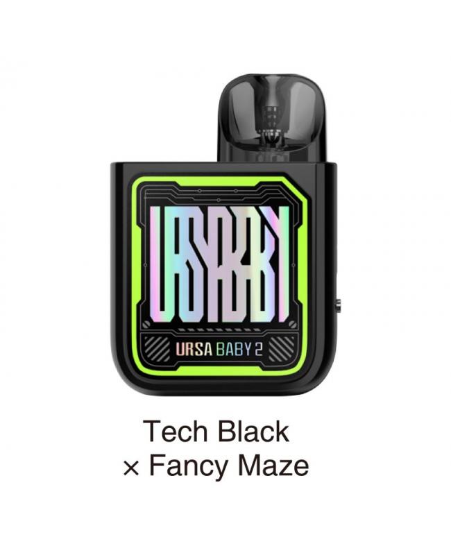 Lost Vape Ursa Baby 2 Pod Kit Tech Black x Fancy Maze