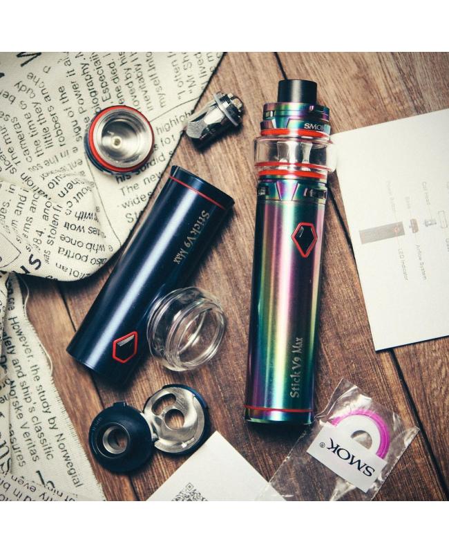 the detached blue stick v9 max tank and battery