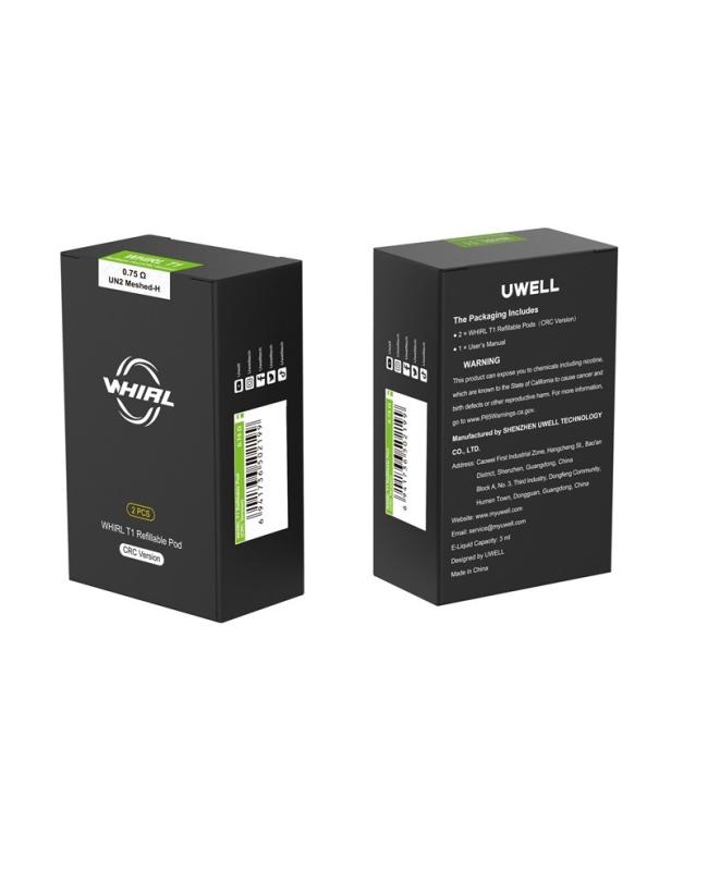 Uwell Whirl T1 Pod Cartridge 2PCS/Pack by Brands pod system for pod systems - gallery image 2