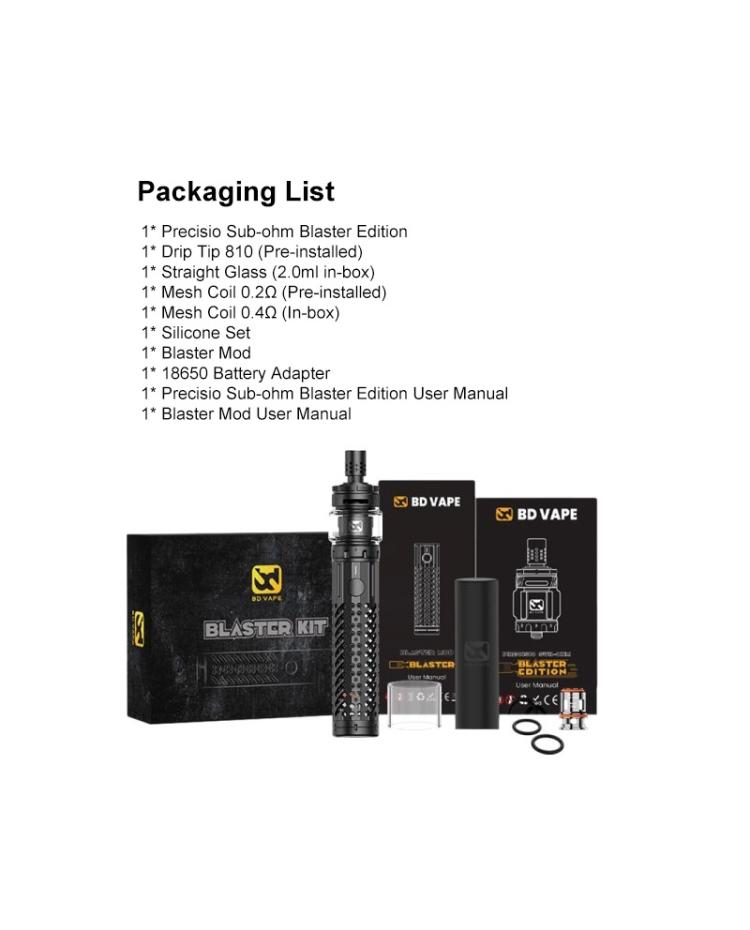 how much is elf bar vape BD Vape Blaster 217100/18650 Kit 6.5ml