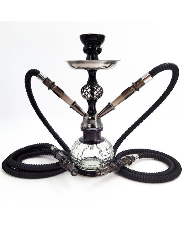 32cm Portable Hookah Pipe - Lightweight Metal Shisha with Washable Hose (Single/Double) for Home & Parties hookah pipe - gallery image 2