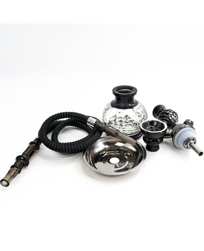 32cm Portable Hookah Pipe - Lightweight Metal Shisha with Washable Hose (Single/Double) for Home & Parties hookah pipe - gallery image 4
