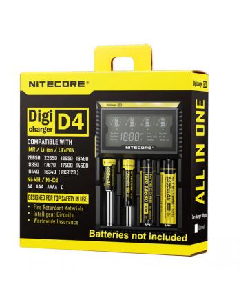 Nitecore D4 4Slots Battery Charger With LCD Screen