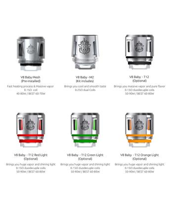 Smoktech V8 Baby T12 LED Light Coil Heads