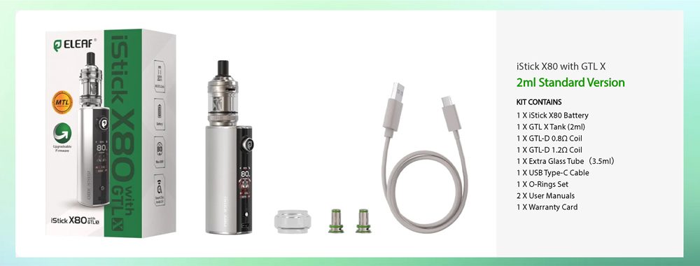 Eleaf iStick X80 Kit 3200mAh with GTL X Tank