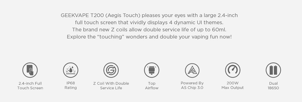 Geekvape T200 Aegis Touch Box Mod kit