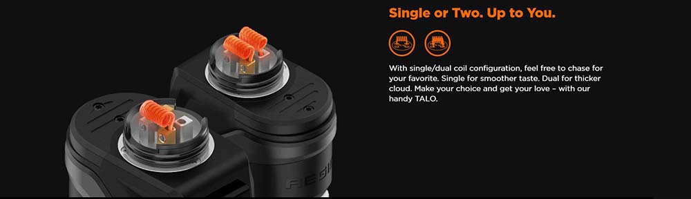 Talo X RDA Supports Single Dual Coil Configuration