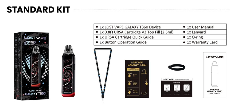 galaxy lost vape Lost Vape Galaxy T360 Pod Vape Kit