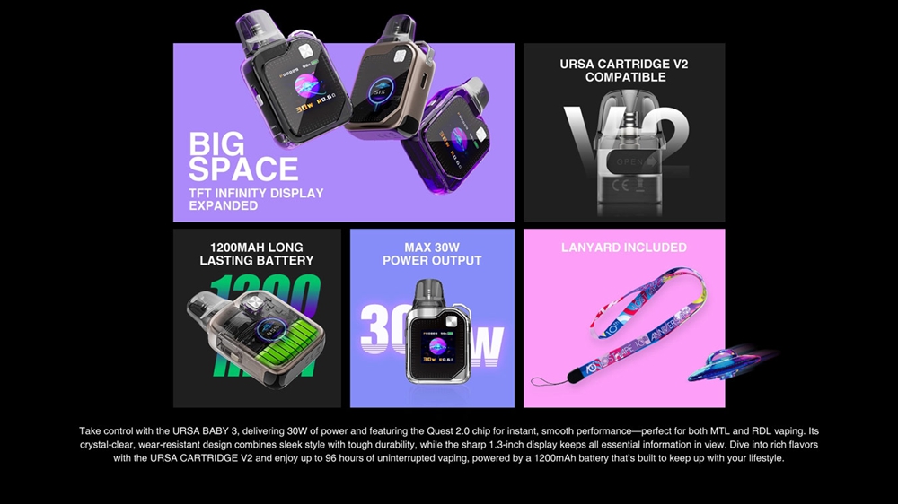 Lost Vape Ursa Baby 3 Pod System Kit 1000mAh