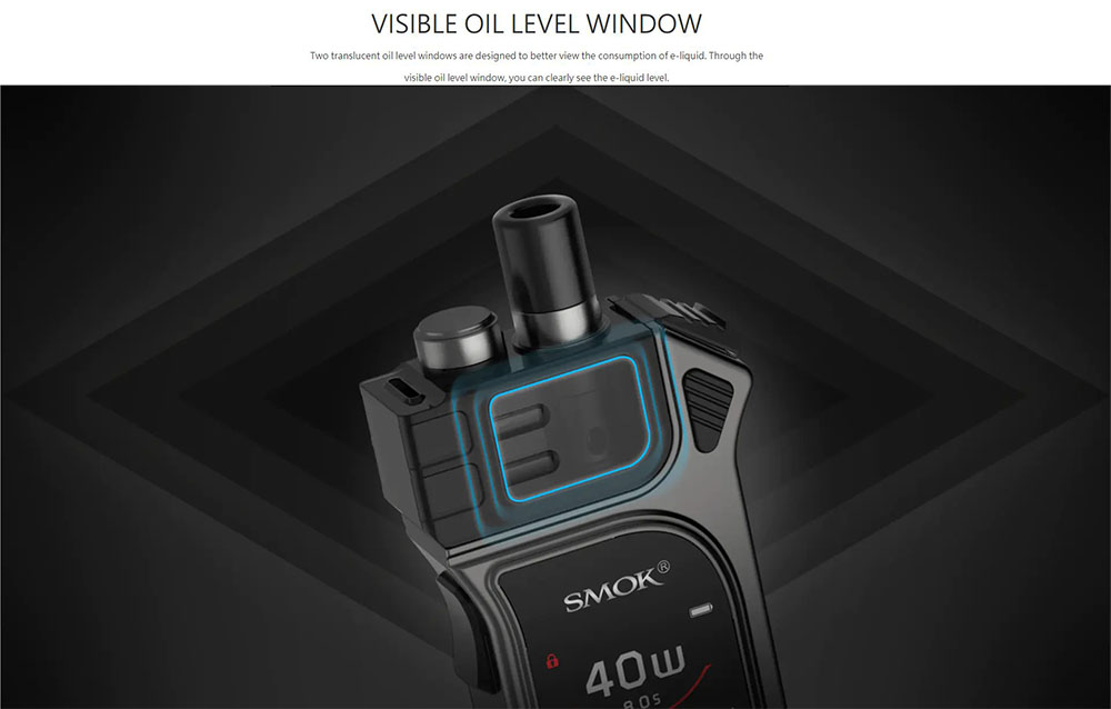 With Visible Oil Level Window For Better View The Consumption Of E-Juice