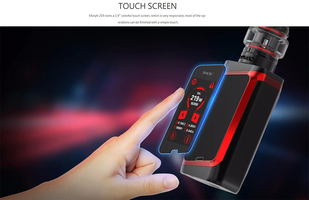Smok Morph 219 Kit With 1.9 Inch Colorful Touch Screen