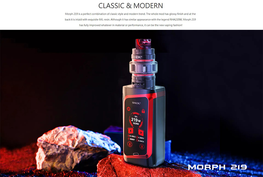 Smok Morph 219 Kit With Classic And Modern Design