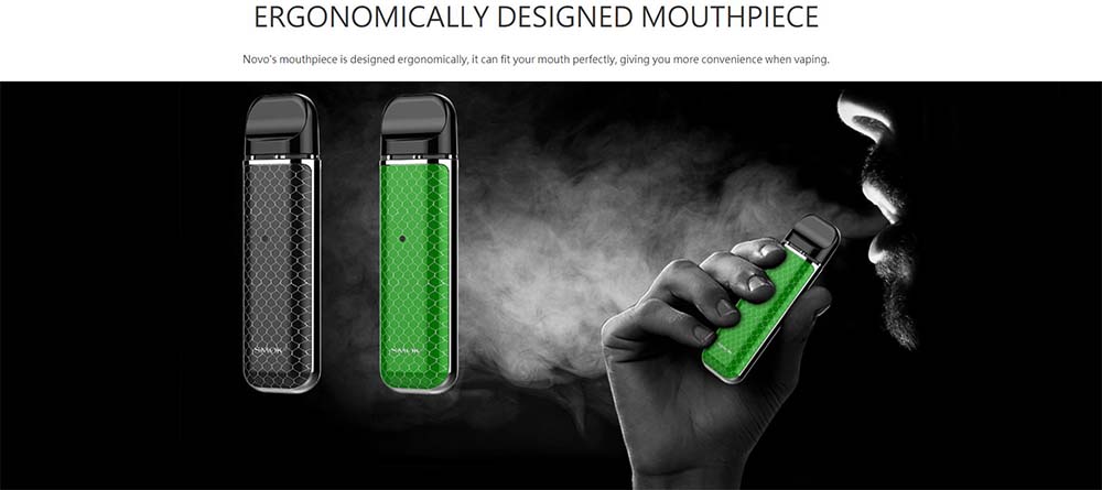 Smok Novo Pod System With Ergonomically Designed Mouthpiece