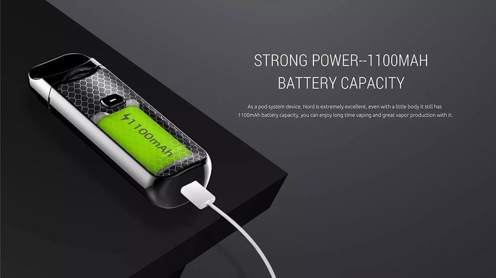 Smoktech Nord Kit Integrates 1100mAh Battery