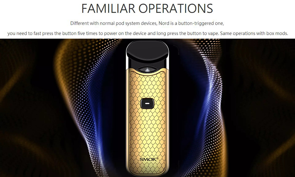 Smok Nord Kit With Button-triggered firing mechanism