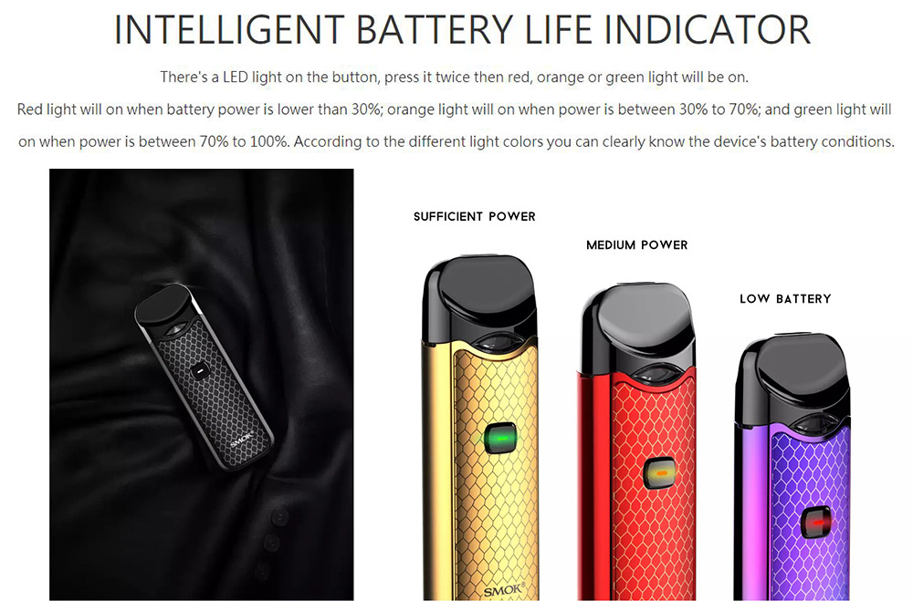 Nord Pod Kit WIth Intelligent Battery Life Indicator Light