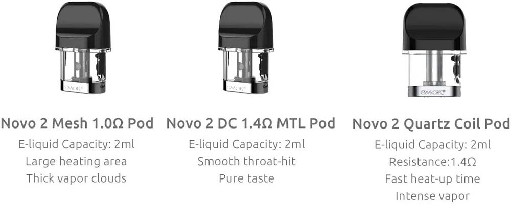 Smok Novo 2 Replacement Pods  3 Pack for $7.99 – Huff & Puffers