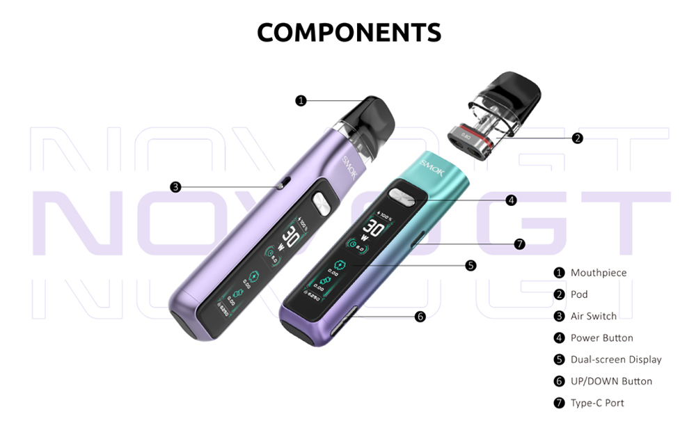 smok novo manual SMOK Novo GT Pod System Kit 1300mAh