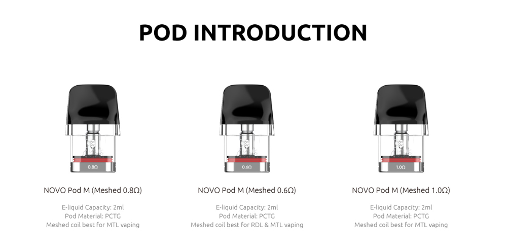 SMOK Novo Pod M 2ml Top Filling Pod Cartridge 3PCS/Pack