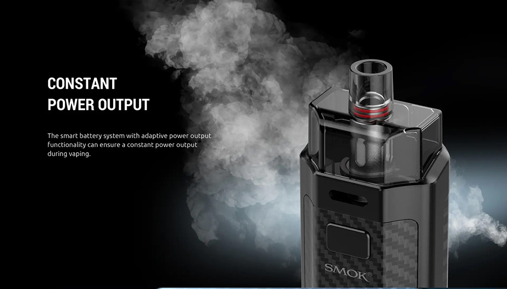 With The Smart Battery System Ensure A Constant Power Output During Vaping