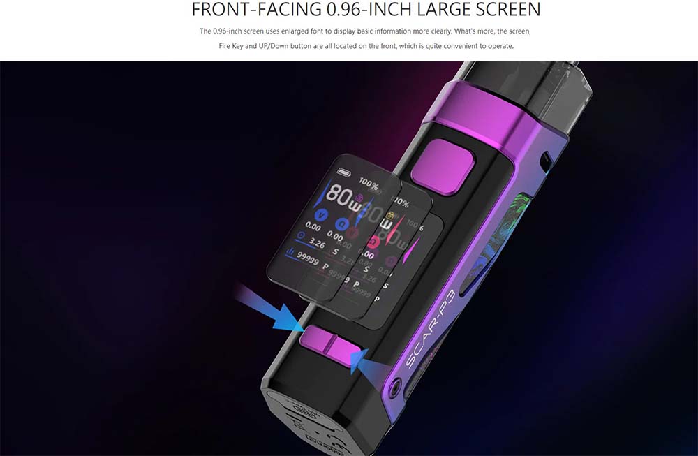 Scar P3 Kit Adopts 0.96inch Colorful Screen