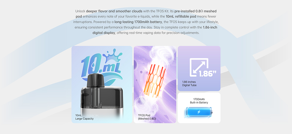 SMOK TFOS Pod System Kit 1700mAh 10ml