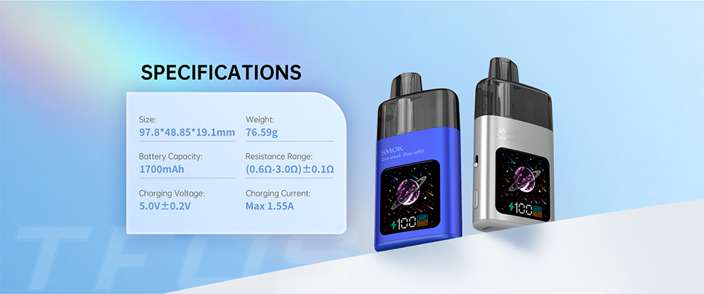SMOK TFOS Pod System Kit 1700mAh 10ml SMOK TFOS Pod System Kit 1700mAh 10ml