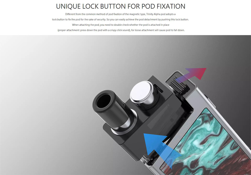 Trinity Alpha Pod Kit With Unique Lock Button