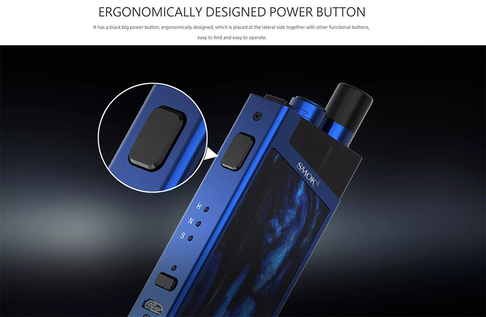Smok Trinity Alpha With Ergonomically Designed Power Button
