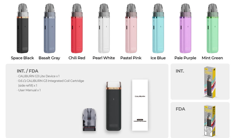 Uwell Caliburn G3 Lite Pod System Kit 1200mAh