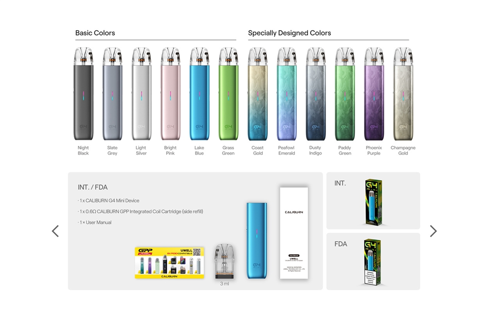 Uwell-Caliburn-G4-Mini-Pod-System-Kit