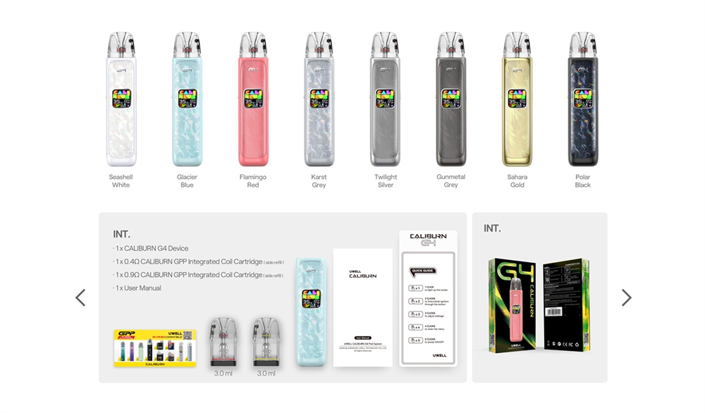 Uwell-Caliburn-G4-Pod-System-Kit