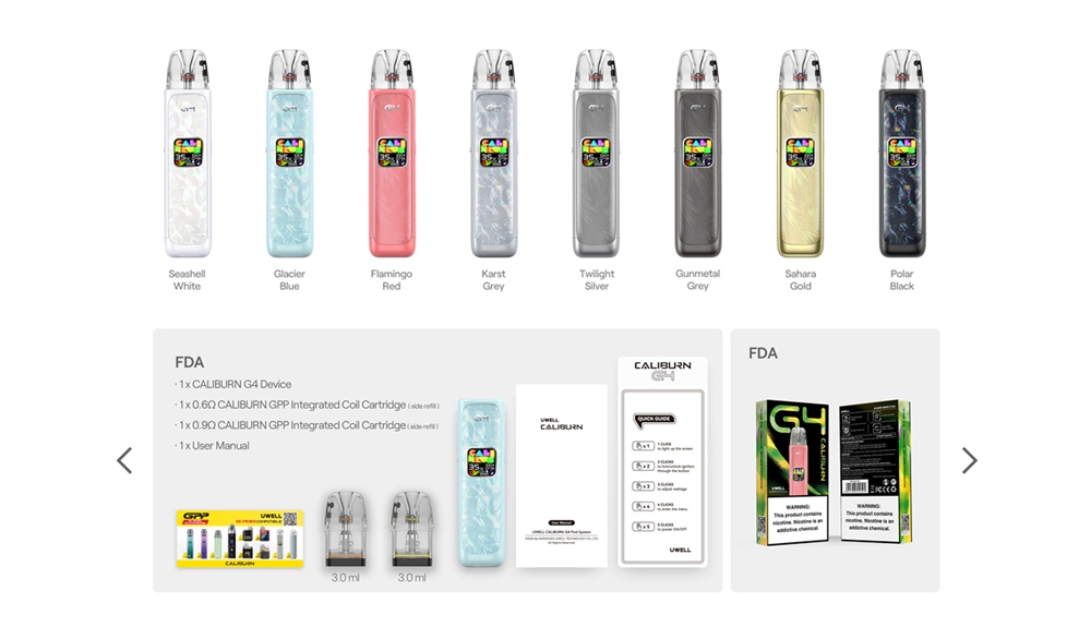 Uwell-Caliburn-G4-Pod-System-Kit