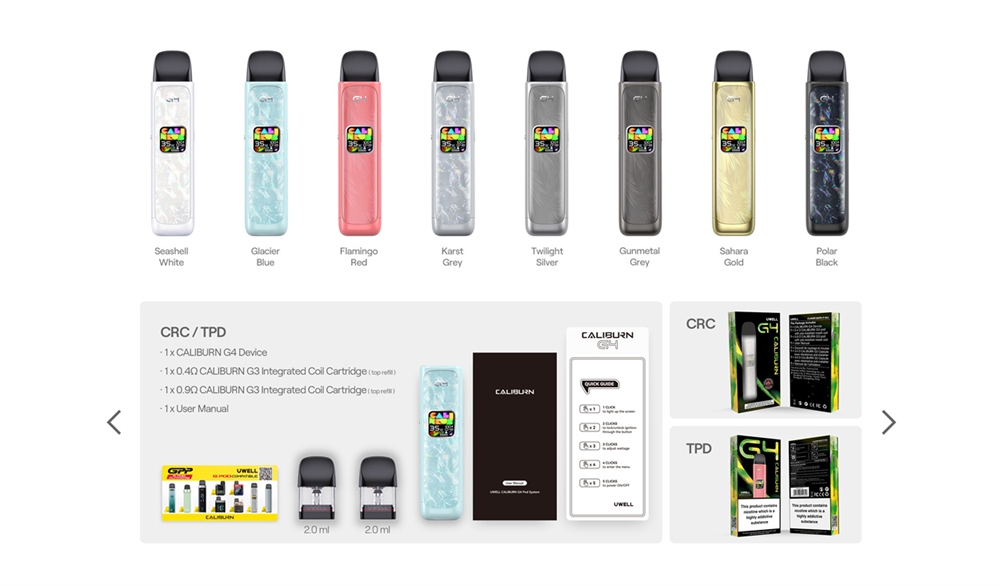 Uwell-Caliburn-G4-Pod-System-Kit