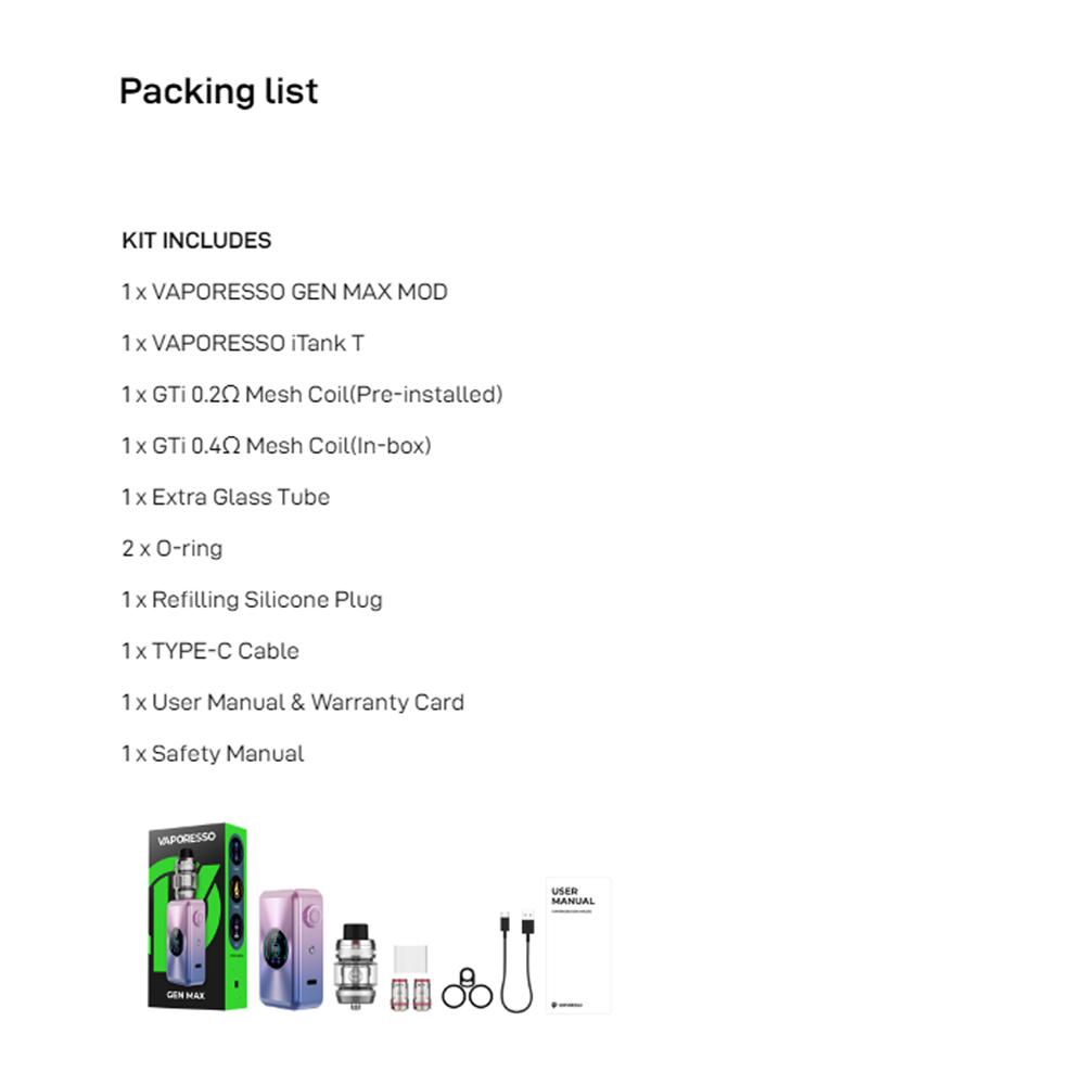 Vaporesso-GEN-Max-Kit