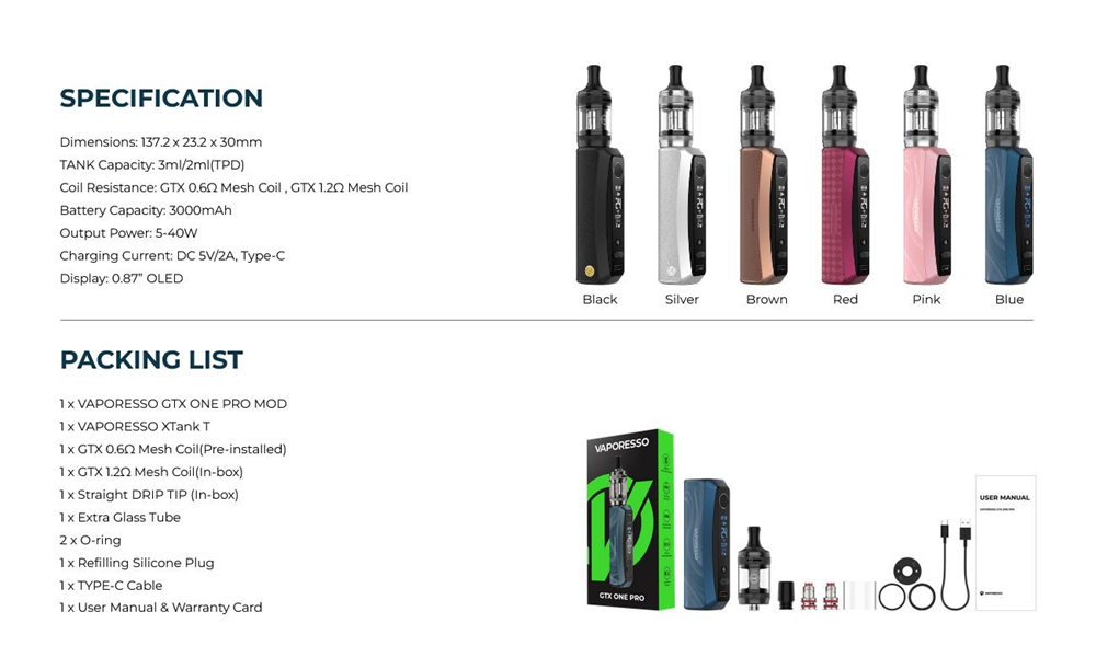 Vaporesso-GTX-One-Pro-Mod-Kit-with-XTank-T-Atomizer