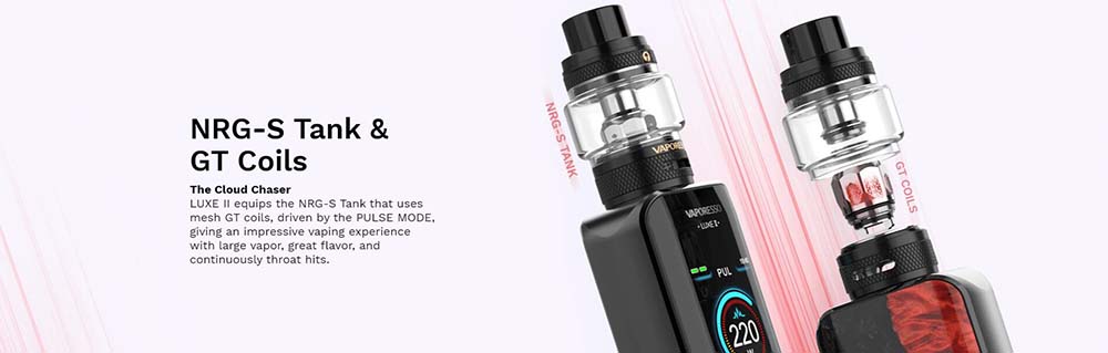Luxe 2 220W Box mod With NRG-S Tank And GT Coils