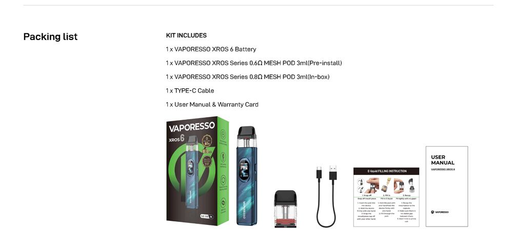vaporesso-xros-6-kit