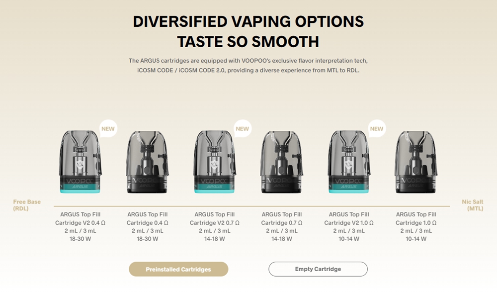 VOOPOO ARGUS Klyc Pod System Kit 1350mAh 3ml